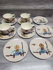 Lot of 12 Pcs Rare Red Wing Pottery Round UP Cowboy Chuck Wagon Wild West