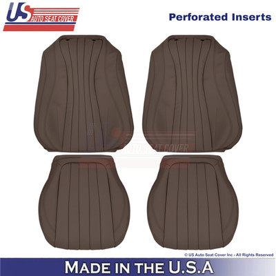 2017-2023 Fits Mercedes Benz E-Class Leather Front Replacement Covers Nut Brown