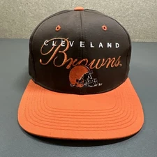 Vtg Cleveland Browns Hat Drew Pearson Companies Two Tone Snapback 90’s NFL