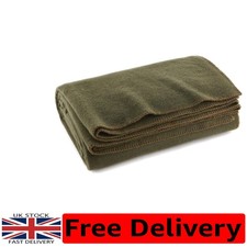 Luxurious Olive Drab Wool Blanket – 80% Wool, Fire Retardant, 66" x 90" Comfort