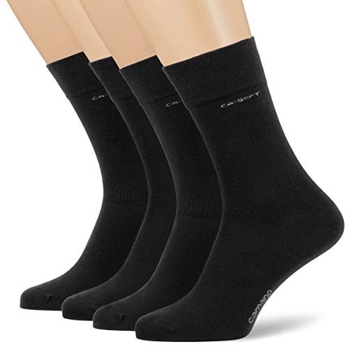 Herren Socken GrößE 47-49 EU Schwarz Atmungsaktiv Camano Baumwolle Bequem-image