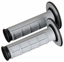 Renthal Grips Dual Compound Half Waffle - Grey / Black Renthal G151