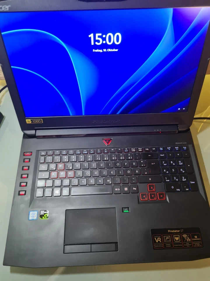 Acer Predator G9 17Zoll i7 24GB RAM 256GBSSD 1THDD NVIDIA GTX1060 FULLHD Win11 - Bild 2 von 4