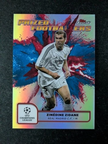 2024-25 Topps Finest UEFA ZINEDINE ZIDANE Blue Red Prized Footballers Fusion SSP