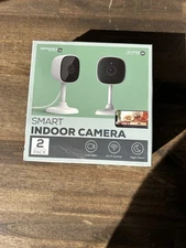 Merkury Smart Indoor Camera 1080p - Wi-Fi Security Cam with Night Vision,2-Pack