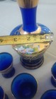 Mid Century Cobalt Bohemian Decanter with Shot Glasses — photo 3