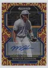 2022 Panini Prizm Draft Picks Snakeskin 9/15 Marcus Johnson #PDP112 Auto 0b2