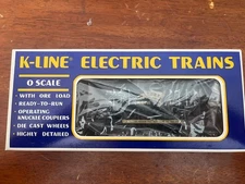 K-line K-6730 York Fall meet 1992 Ore Car w Load - O Gauge - Nice car with Box!