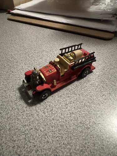 Hot Wheels Old Number 5 Red Diecast Fire Truck Mattel 1980 Malaysia Vintage