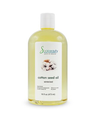 Cottonseed Oil 100% Pure Carrier Oil Skin Hair Body Massage Soap Making