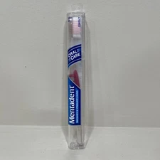 Mentadent 41 Toothbrush Soft Compact Head Flared Side Bristles Pink Grip Handle
