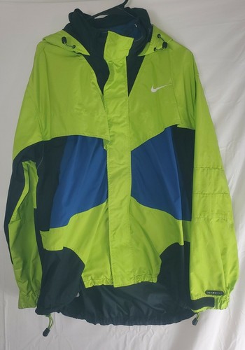 Vintage Nike Acg Men S Medium Retro Colorblock Volt Jacket Rain Wind Zip Hooded Ebay