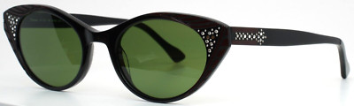 MOREL ORIGINALE Danae 90031C NN18 Noir Rouge Cat Eye Sunglasses 51-20-145 B:39