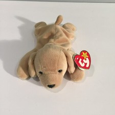 Vintage RARE Ty Beanie Baby FETCH The GOLDEN RETRIEVER; DOB Feb 4, 1997 Retired
