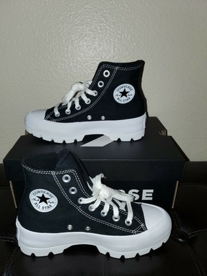 converse ctas hi black lugged shoes