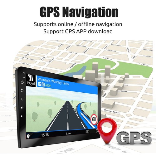 4G+64G 9" Android 13 CarPlay Doble 2 DIN Coche Estéreo GPS Navegación FM con AHD - Imagen 5 de 14
