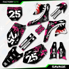 Black & Pink Savage Camo Graphics Kit fits 06-08 Kawasaki KXF250 KXF 250 Decals
