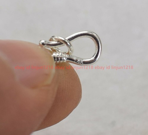 Sterlings Silver Hook Bead Clasp Connector For Necklace Bracelet Jewelry Making - Picture 7 of 12