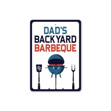 Personal Backyard BBQ Metal Sign