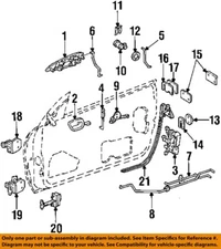 CHRYSLER OEM 96-00 Sebring Door Lock Hardware-Handle, Inside MS44SK5