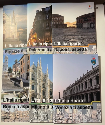 2021 Philatelic Folder Italy Depart Rome Milan Naples Venice Florence Palermo