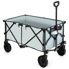 Outdoor Camping Beach Cart Folding Wagon Cart Heavy Duty With Adjustable Handle