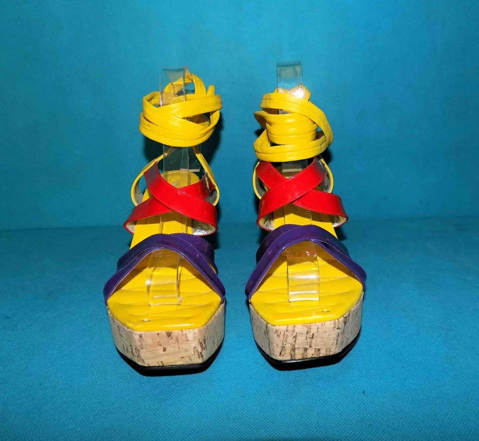 FREE LANCE Plateau Sandalen aus Gelbem Leder, EU 36 - Bild 2 von 4