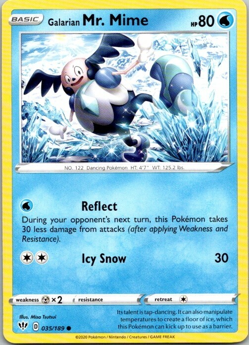 Pokemon Base Common/Uncommon Galarian Mr Mime 035/189 #1905 | eBay