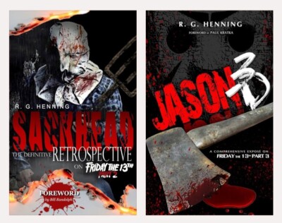 SACKHEAD + JASON 3D ~ 2 VOORHEES PB BOOKS ~ EXPOSE ON FRIDAY THE 13TH PART 2 & 3