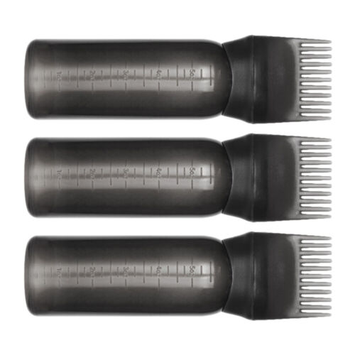 3 pcs Hair Oil Applicator Bottle Comb Applicator Bottle Graduated Root