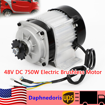 48V Motor Brushless Electric Scooter Motor Go Kart Gear Reduction ATV 750W USA