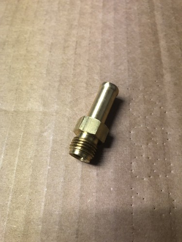 5/16" male Inverted Flare x 3/8" Hose Barb Nipple Brass Fitting Adapter