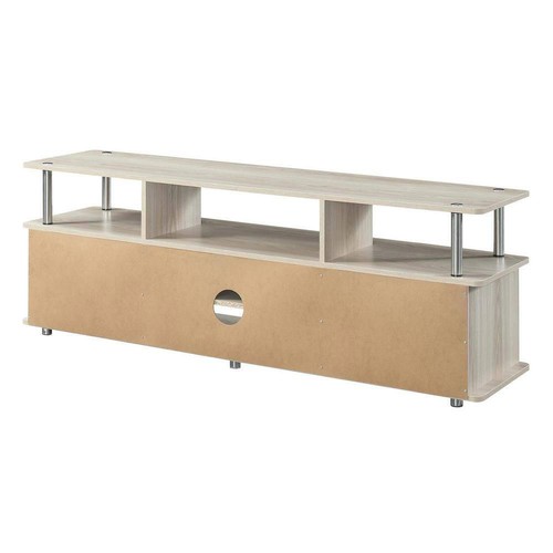 Convenience Concepts 22"x59" TV Stand w/ Storage Door Particle Board Ice White - Picture 4 of 7