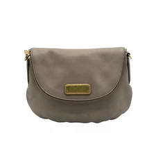 Marc Jacobs Gray Leather Classic Q Natasha Crossbody Bag