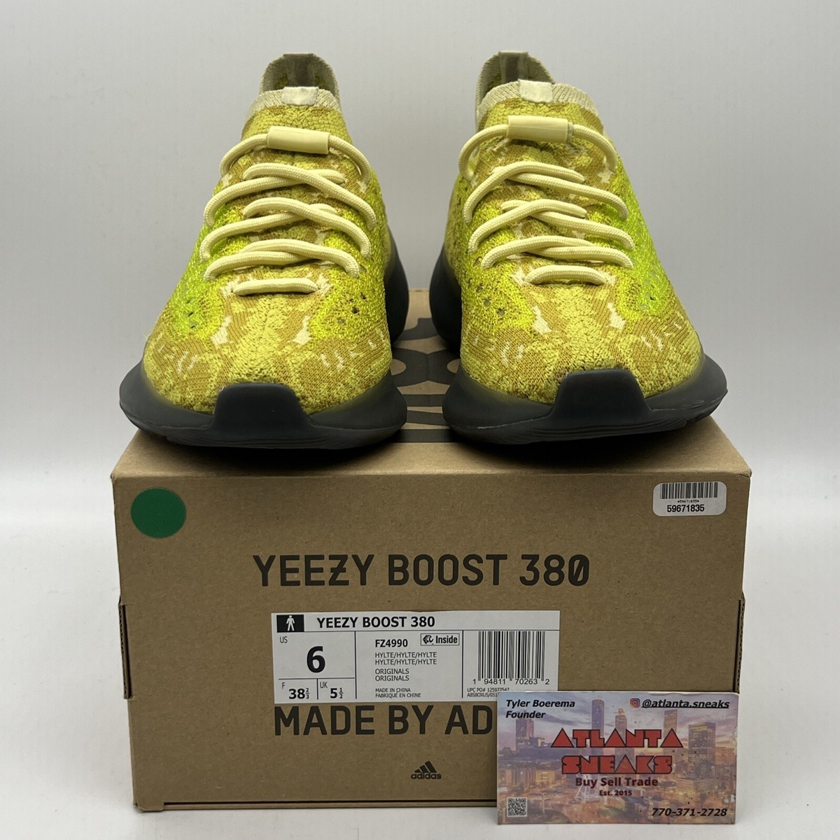 Size 6 - adidas Yeezy Boost 380 Hylte Yellow Icey (FZ4990