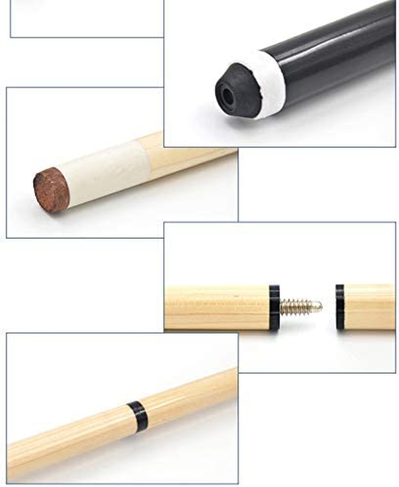 Billiards Break Cue Pool Stick 58 Inch 2Piece Hardwood Canadian Maple