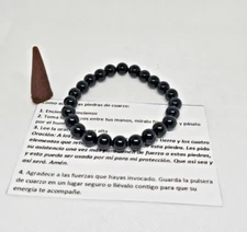 PULSERA CUARZO TURMALINA / TOURMALINE QUARTZ PROTECCION ALEJA MALAS ENERGIAS