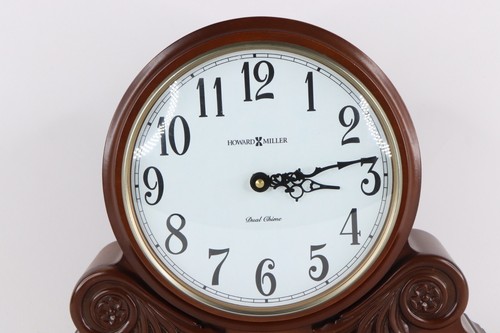 Howard Miller Desiree Chiming Quartz Mantel Clock Desk Table Clock Carved Wood - Picture 3 of 10