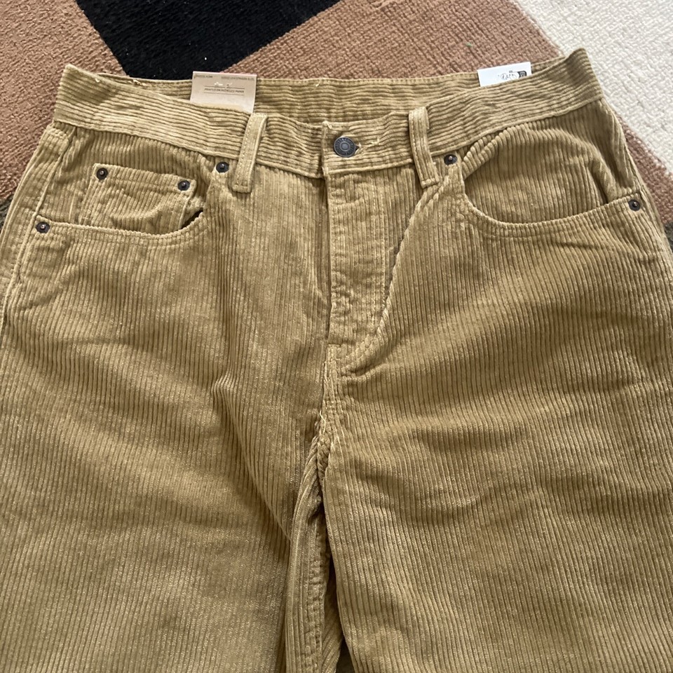 Levi's Corduroy Pants Men's Size 32*x30 Beige Gold Low Pro Straight Leg