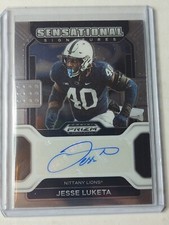 2022 PANINI PRIZM DRAFT PICKS JESSE LUKETA AUTO RC ROOKIE FOOTBALL CARD #SS-JLU