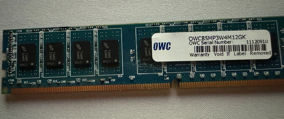 Lightly Used - OWC 12gb kit - (4gb x 3 sticks) ECC Memory Model 1333D3ECC4GB  - Image 3 of 4