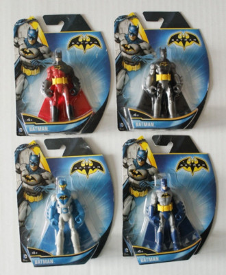 FOUR  BATMAN 4'' FIGURES  RED POWER ATTACK PLUS 3 OTHERS  MATTEL 2012 NEW MIP