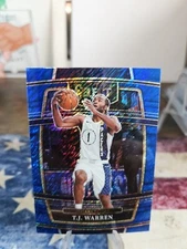 2021-22 Panini Select TJ Warren Concourse Blue Shimmer Prizm - Indiana Pacers