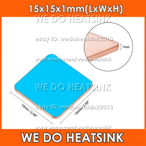 12x12mm 15x15mm 20x20mm Pure Square Copper Heatsink Without or With Thermal Tape - Photo 13/15