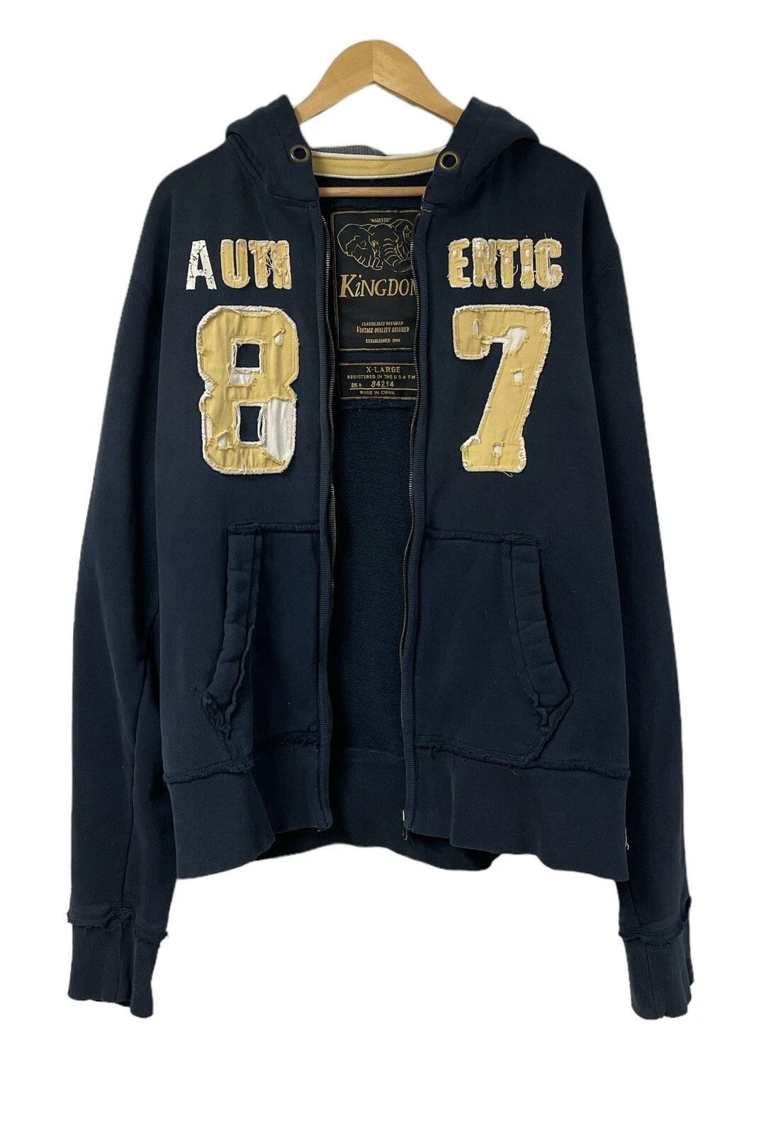VETEMENTS Majestic Kingdom Felpa con Felpa con Felpa con Oro Autentiche Tasche Abbigliamento Vintage