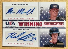 2013 Panini USA Baseball MAC MARSHALL KEL JOHNSON Combo Dual Auto Autograph /50