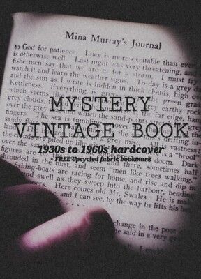 5 DOLLAR Mystery Vintage Book - 1930s to 1960s - FREE Upcycled Bookmark