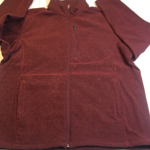 Duluth Trading Mens 2XL Park Point Full Zip Fleece Sweater Jacket Brick Red - Picture 3 of 9