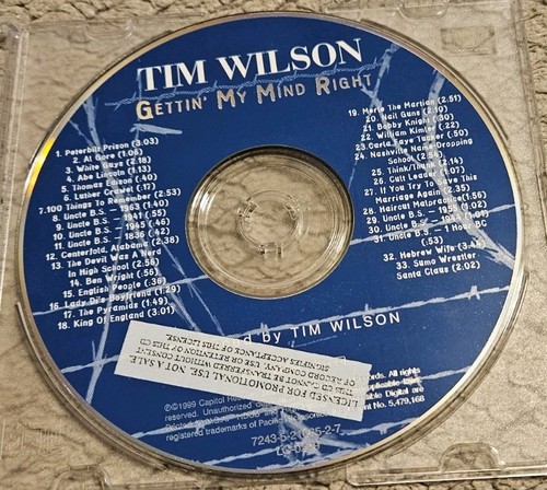 Tim Wilson Gettin' My Mind Right 1999 CD Tested Plays - Picture 3 of 4