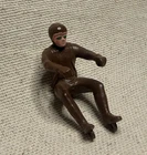 Vintage RRRUMBLER Motorcycle Rider Brownw GREEN Shades Hot Wheels Redline era